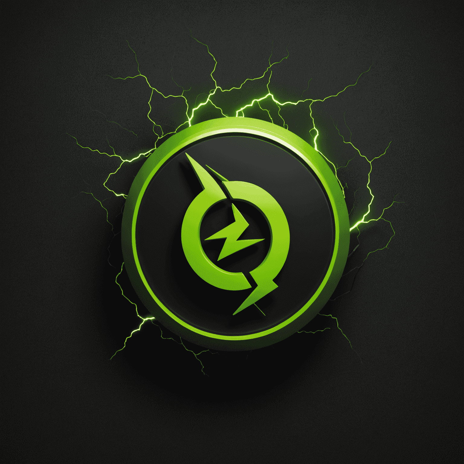 Etisalat QuickPay logo - A sleek, lightning-inspired design in vibrant green on a dark background