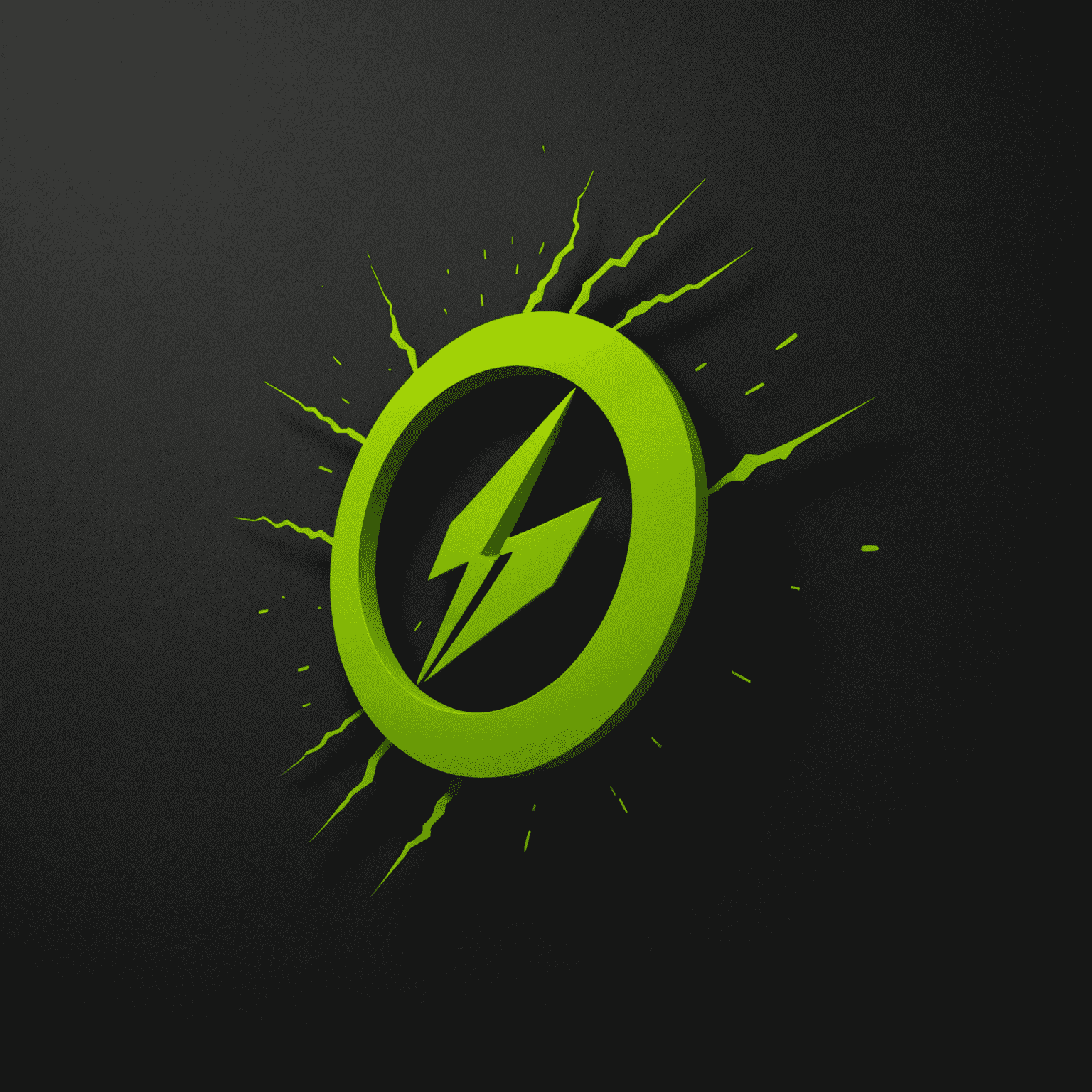 Etisalat QuickPay logo - A sleek, lightning-inspired design in vibrant green on a dark background