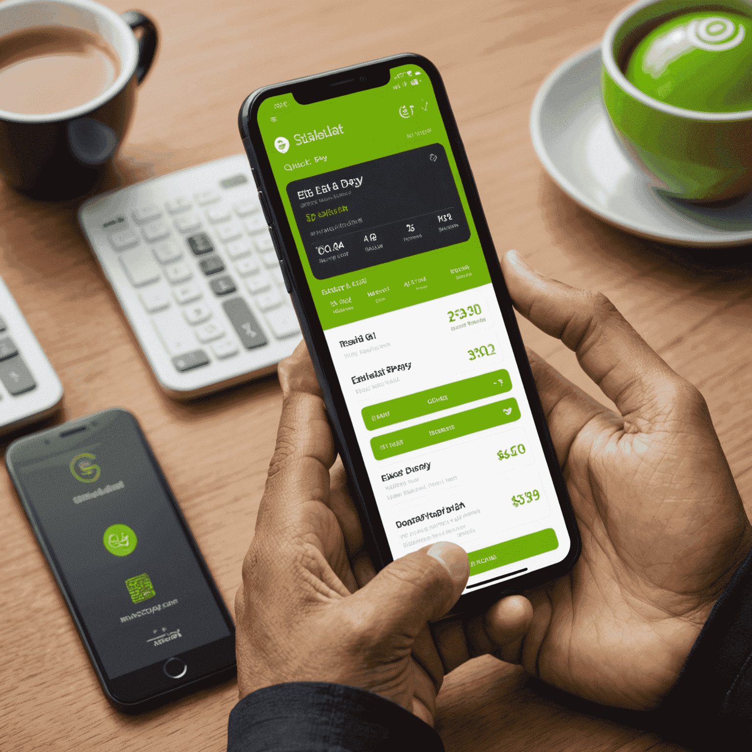 Smartphone displaying Etisalat Quick Pay interface with new features highlighted